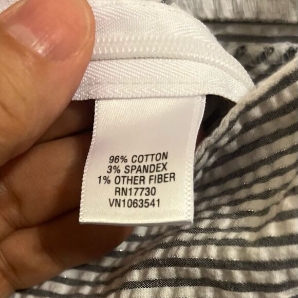 Isaac Mizrahi Black and White Striped Dress - Picture 4 of 5